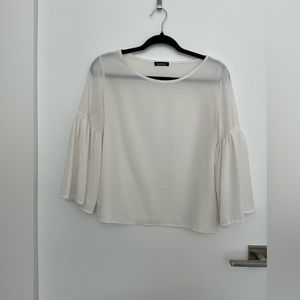 Boohoo long sleeve cropped blouse